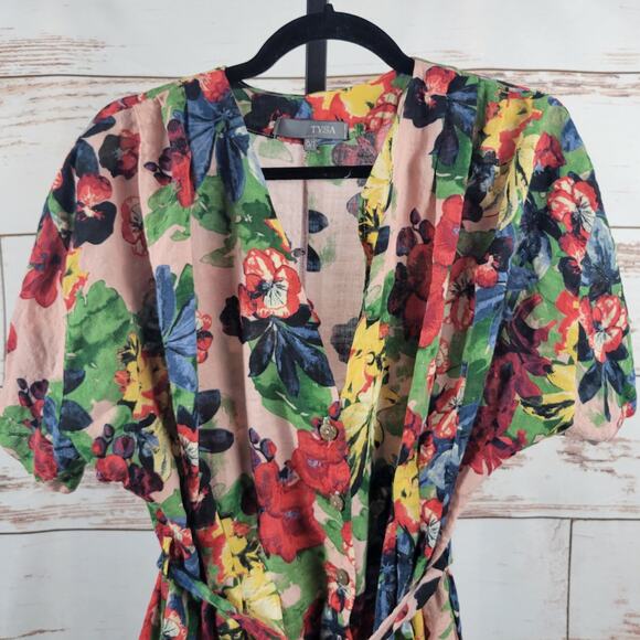 TYSA Floral French Market Playsuit Jumpsuit  Romper Dress 0/1 - Picture 3 of 8